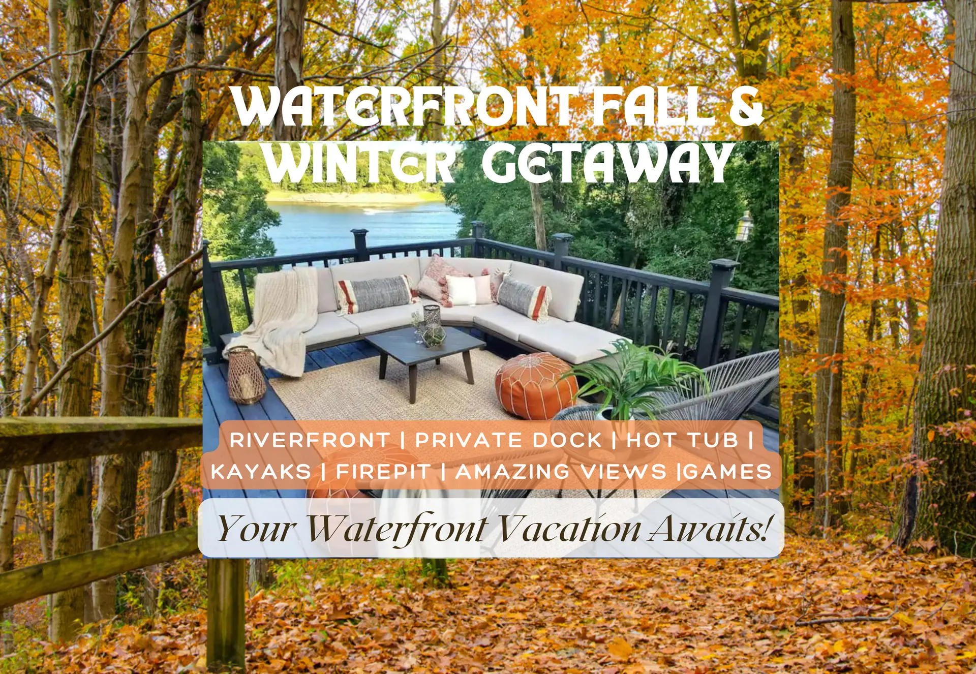 Riverfront Winter Getaway - HotTub-Games-Firepit