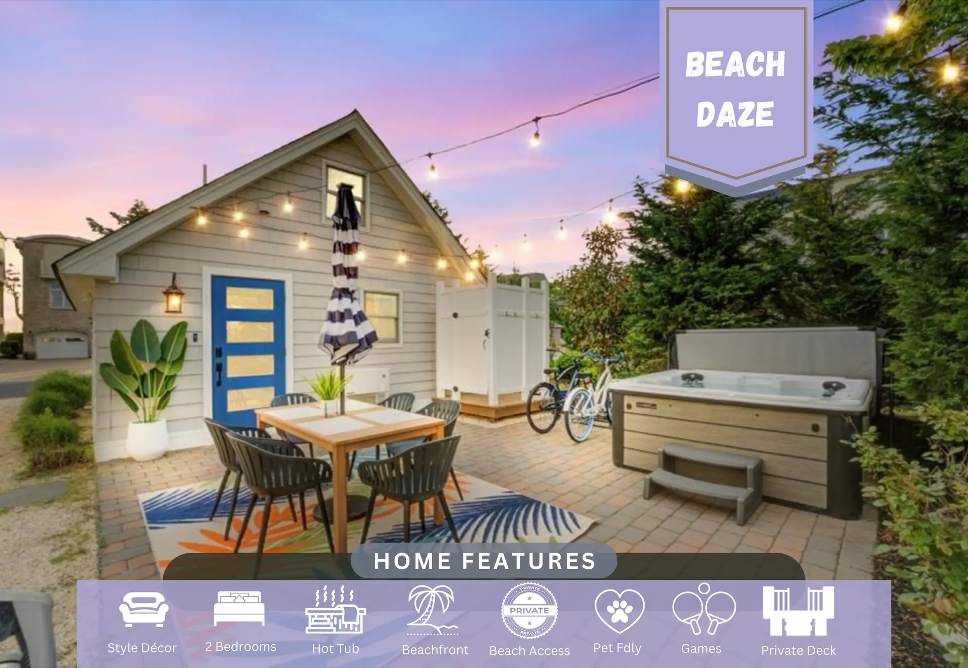Beachfront Bungalow with Pvt Beach access