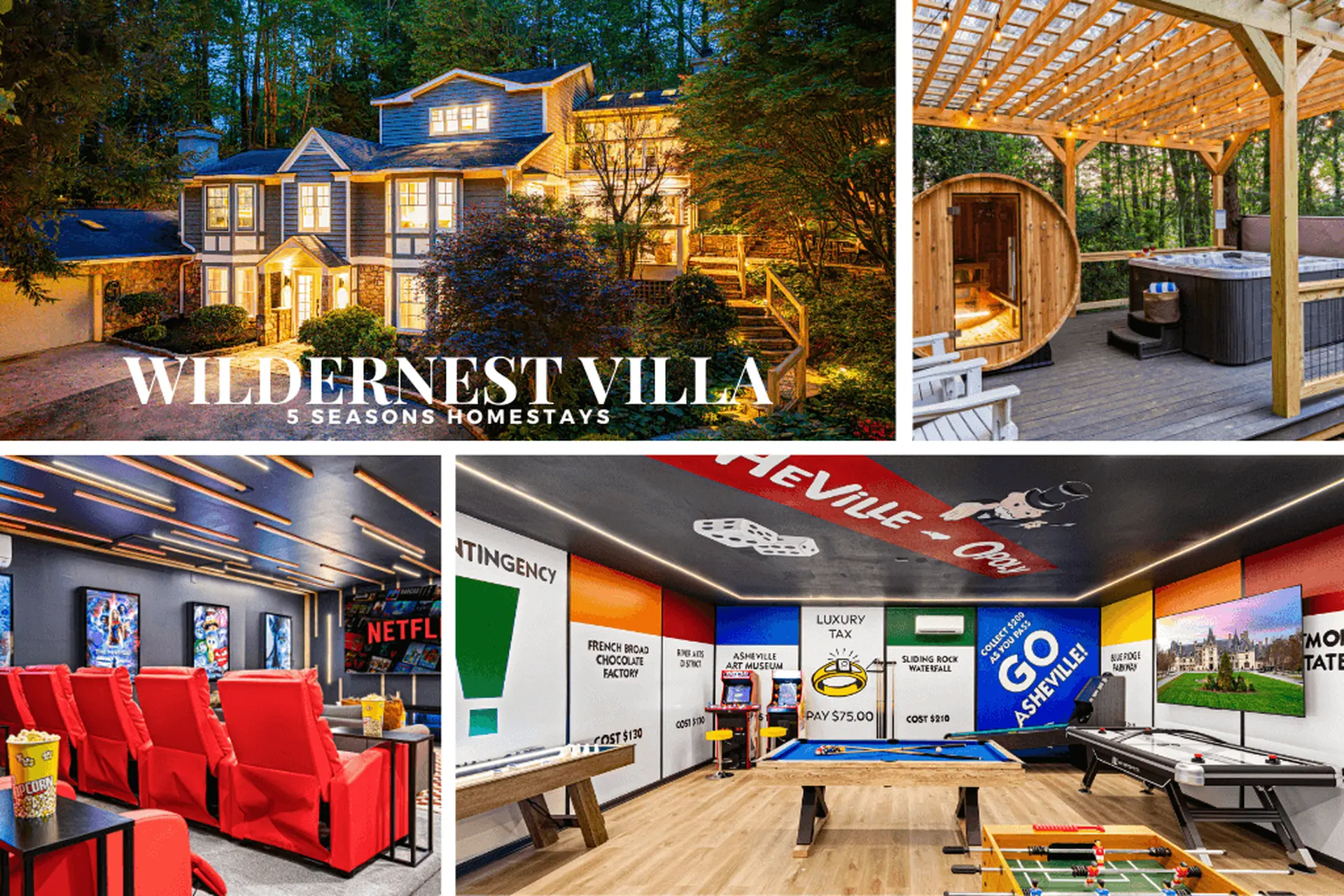 Lux Nature Villa: Games & Spa!