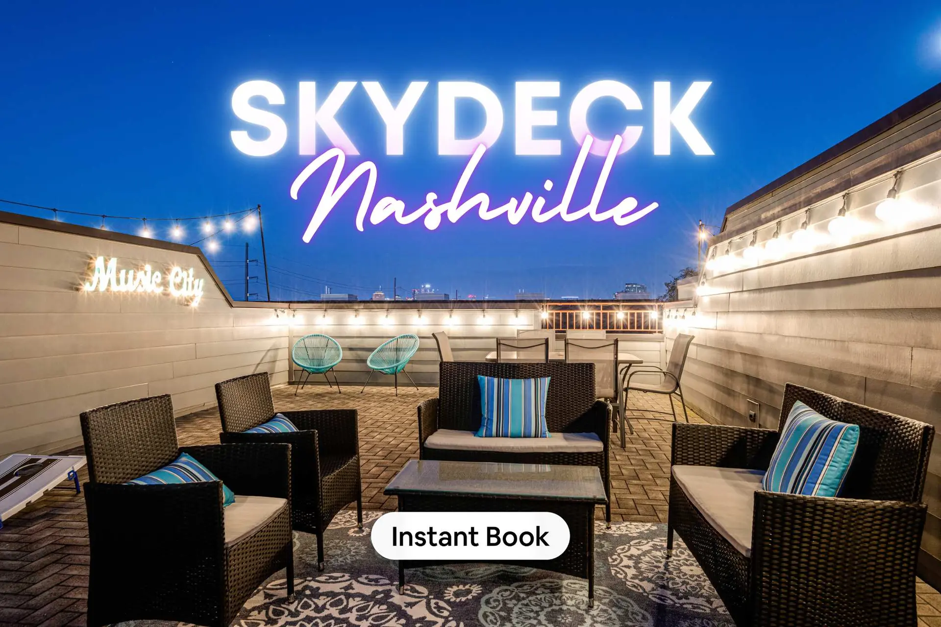 Music City: Rooftop Deck & Chef's Kitchen Retreat.