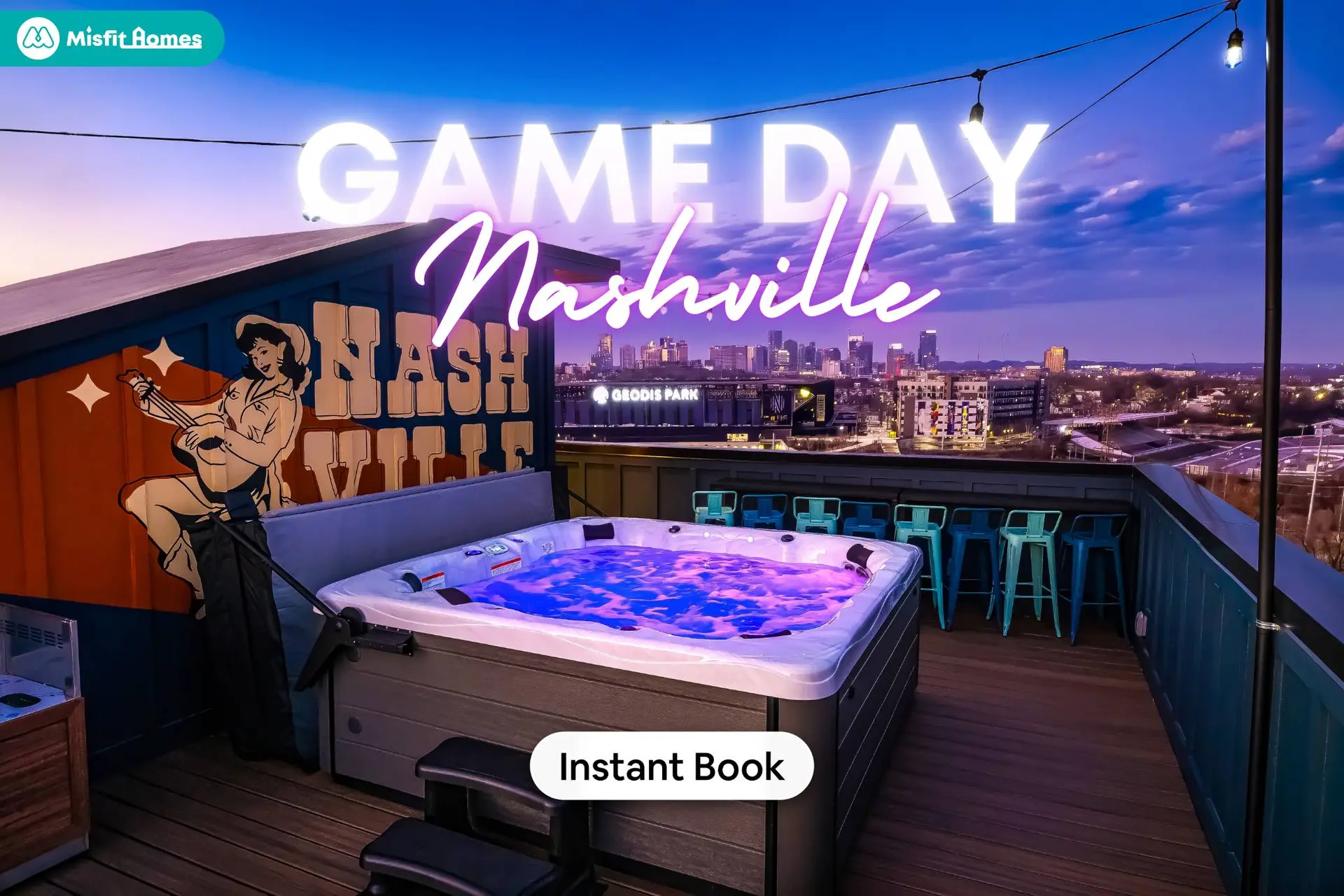Rooftop Deck Hot Tub Game Room Downtown Nashville!