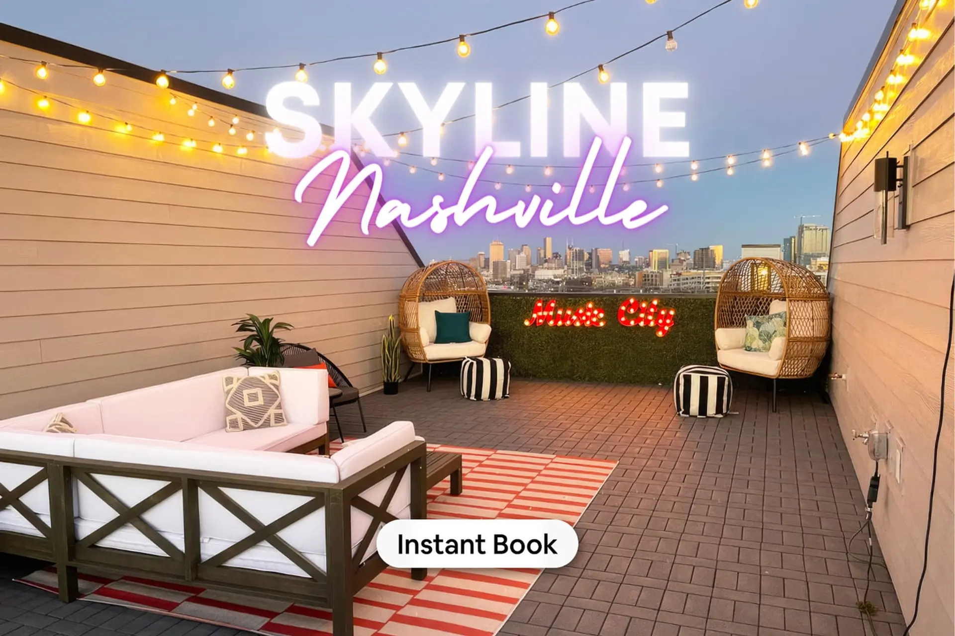 Nashville Roofdeck Views, Karaoke, Game Room