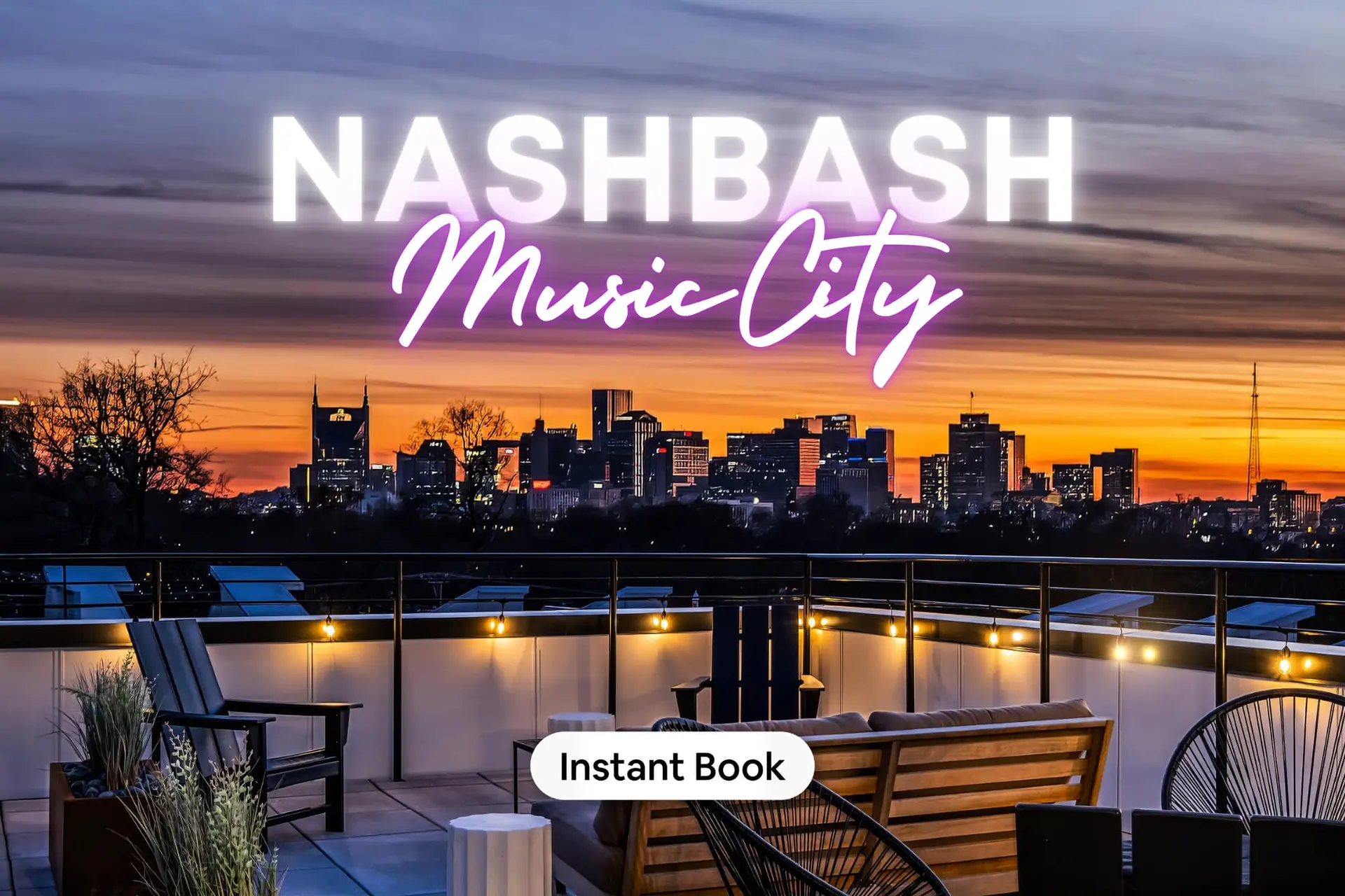 Rooftop Views, Stylish Decor, Nash Downtown Access