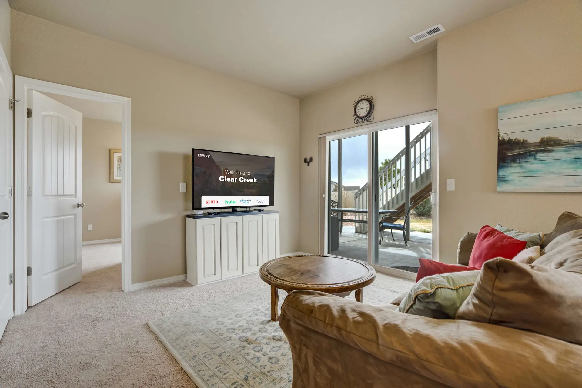 Clear Creek! Cozy Getaway with Private Patio