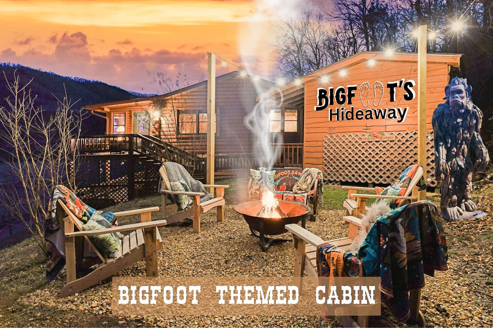 Bigfoot's Hideaway - Bigfoot Themed Cabin - Views