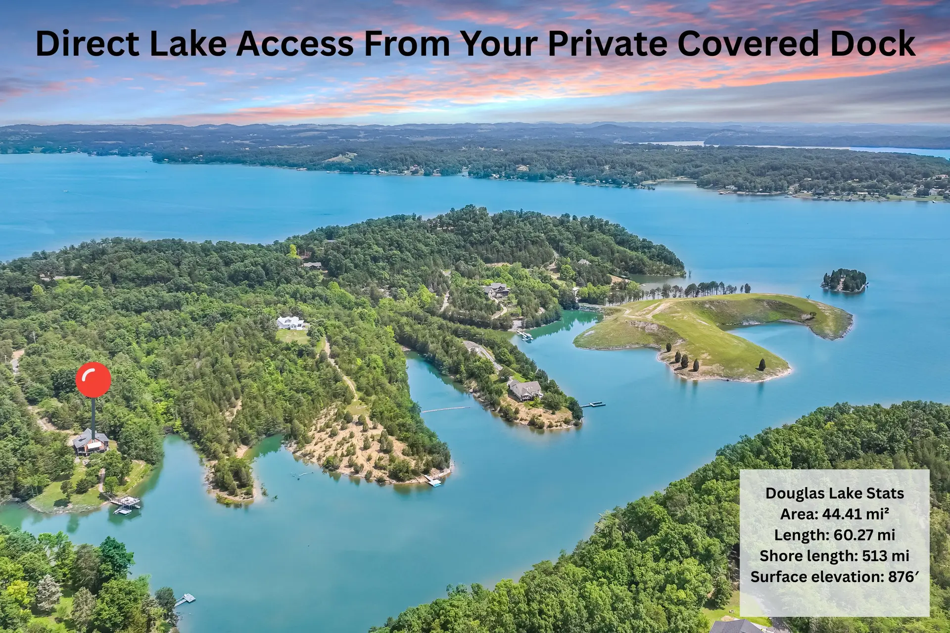 Direct Lake Front Retreat | Private Dock | 8 Acres