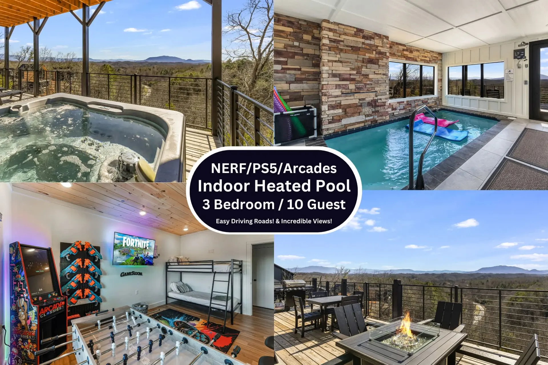 Heated Indoor Pool - Incredible Views - Easy Drive