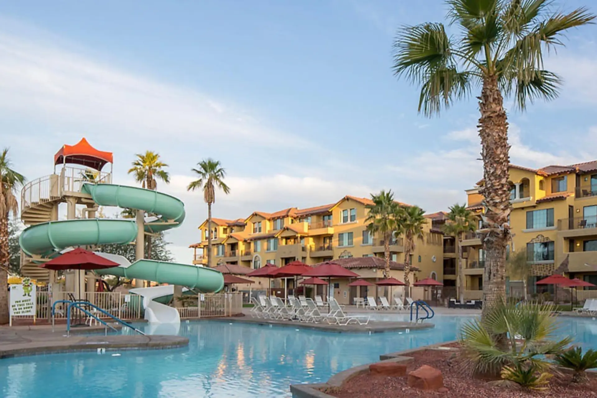Have the family enjoy a 3 story waterslide 2BD