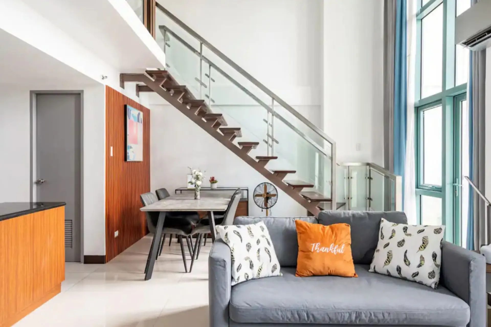 Quezon City 2BR Loft w Parking, Pool & GYM Access