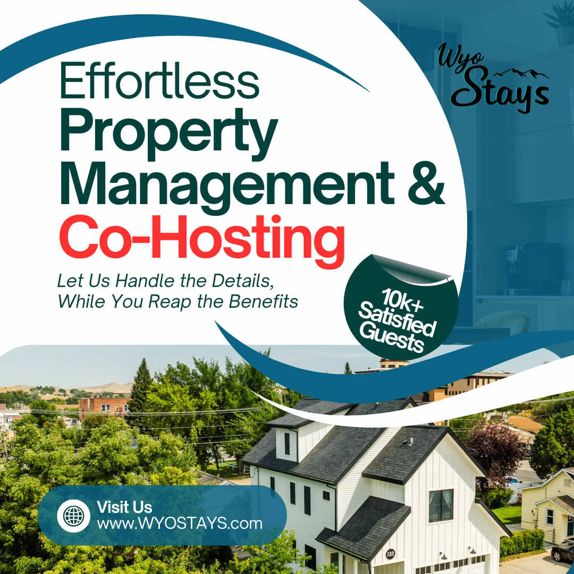 Wyo Stays offers effortless property management and co-hosting services with 10k+ satisfied guests.