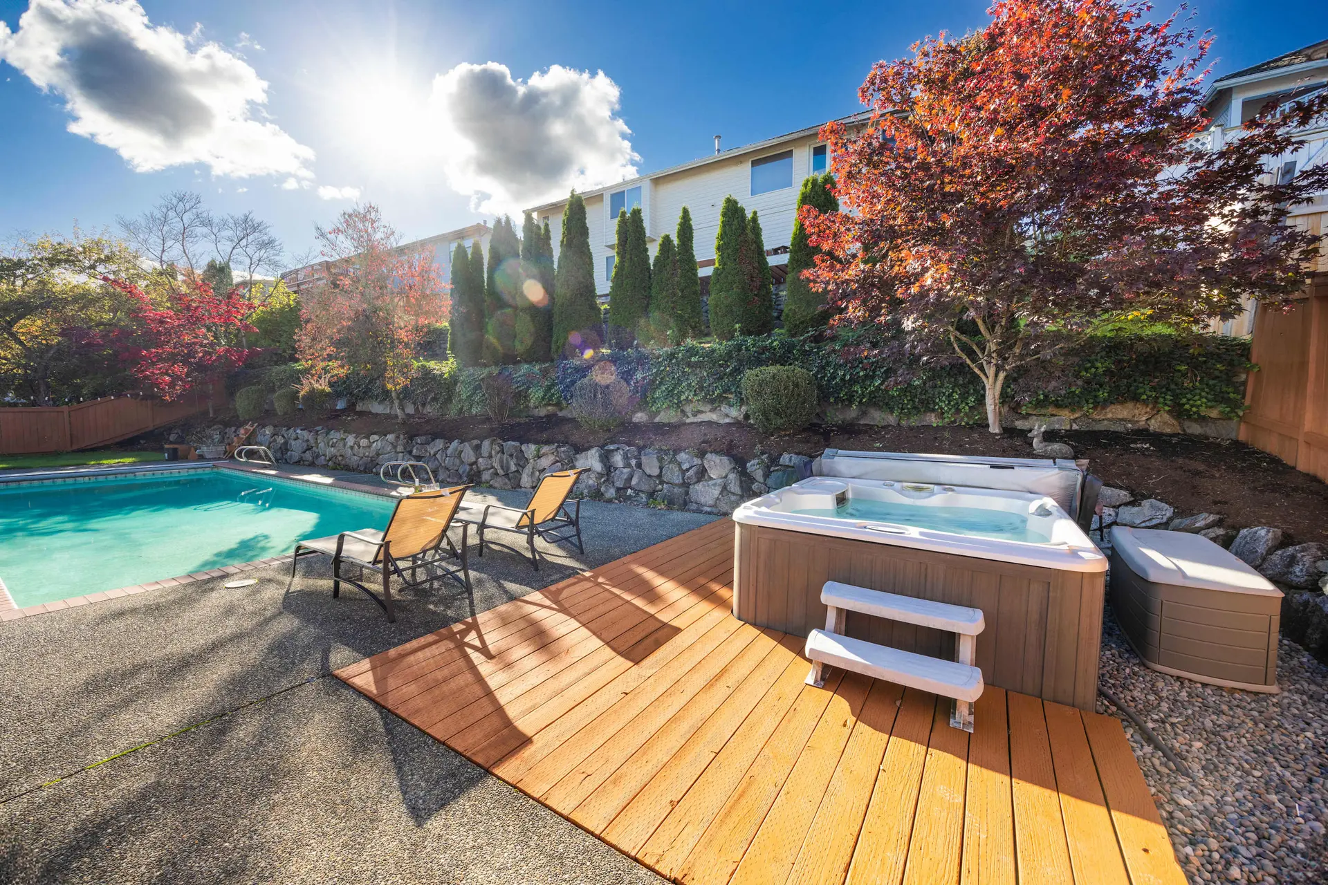 Stylish 4BR retreat with pool & year-round hot tub!